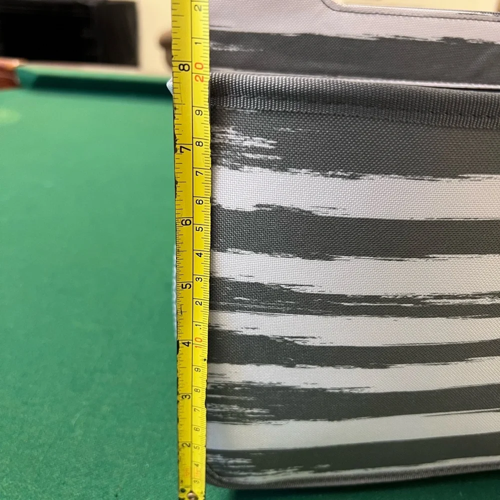 Thirty-One Double Duty Caddy Gray and White Striped - Picture 4 of 6